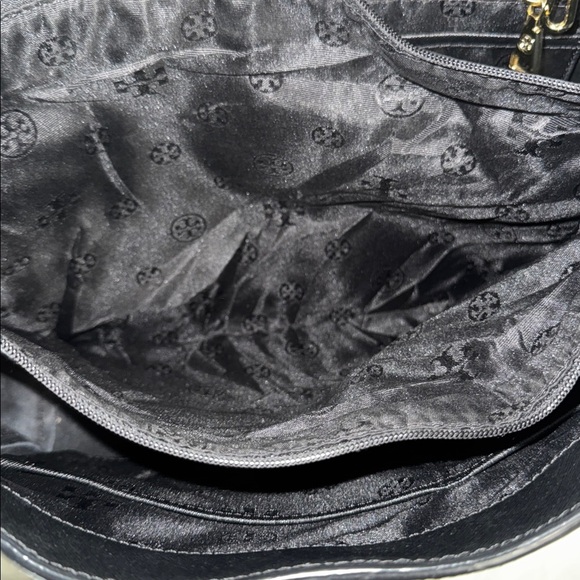 Tory Burch New York Buckle Black Tote with Gold Zipper - Picture 7 of 10